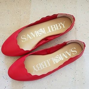 Sam & Libby by Target Red Scallop Edge Flats